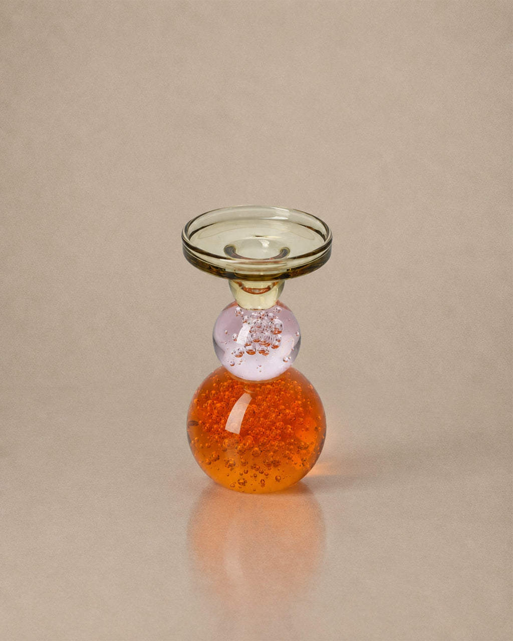 Bougeoir coloré Bubble en verre - | Maison Baan