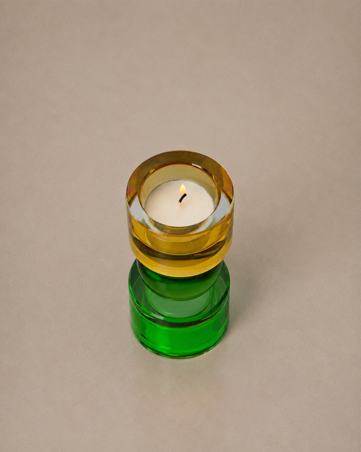 Bougeoir Coloré Géométrique en Verre - | Maison Baan