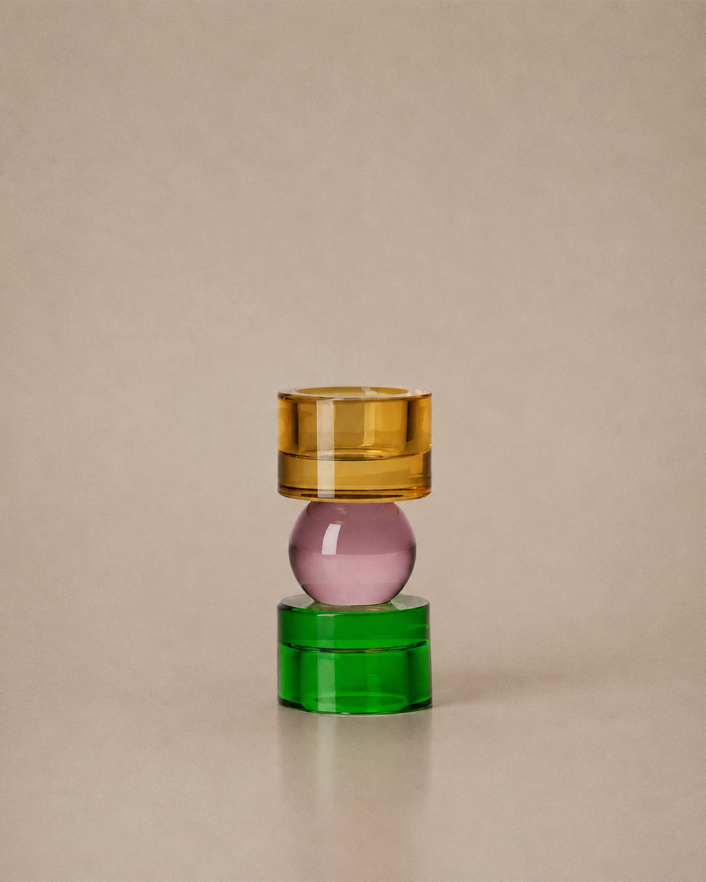Bougeoir Coloré Géométrique en Verre - | Maison Baan