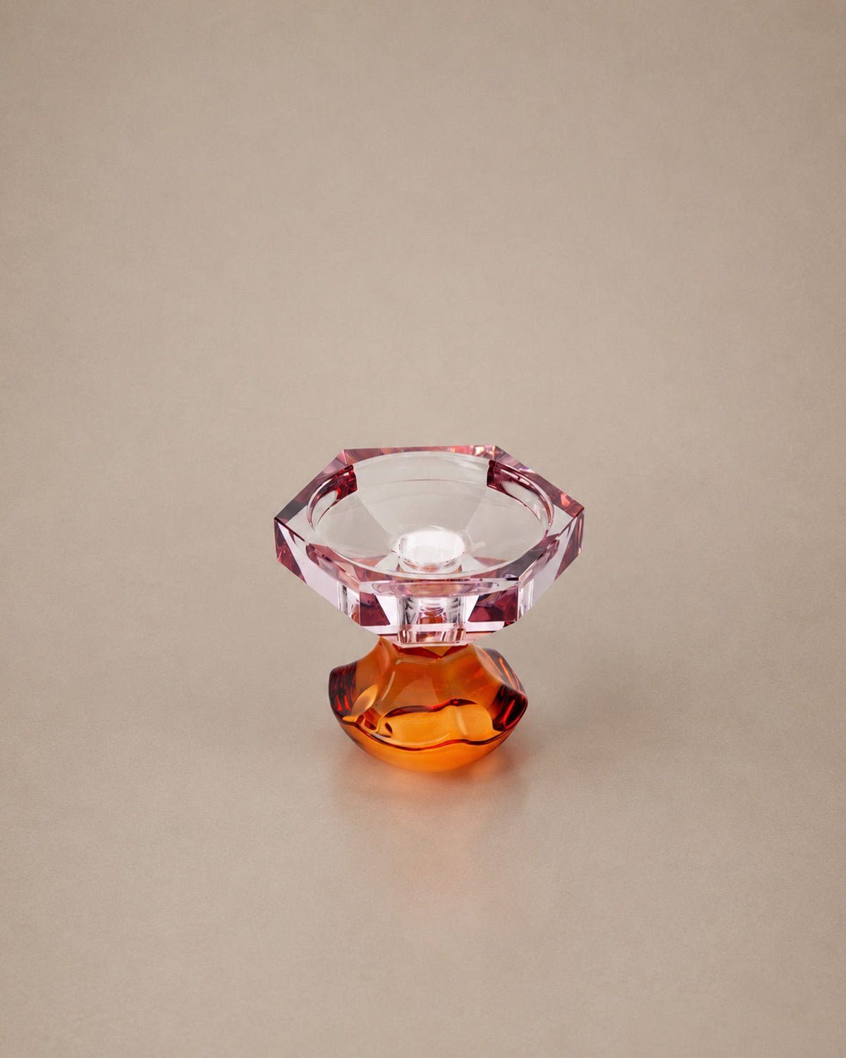 Bougeoir Rose et Orange en verre - | Maison Baan