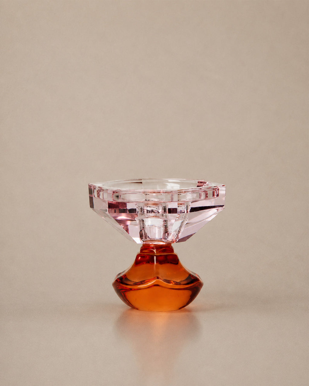 Bougeoir Rose et Orange en verre - | Maison Baan