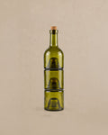 Bouteille à huile empilable en verre recyclé – Naturel ou Vert olive - | Maison Baan