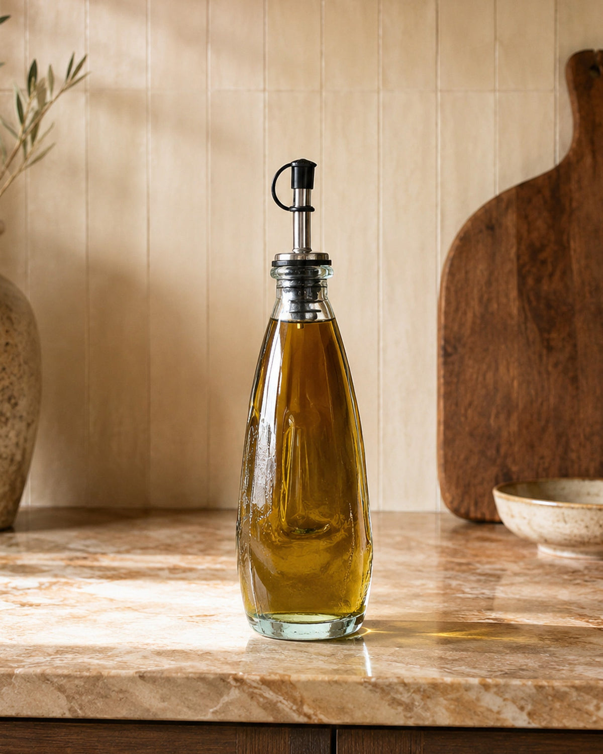 Bouteille Huile d'Olive en verre recyclé - | Maison Baan