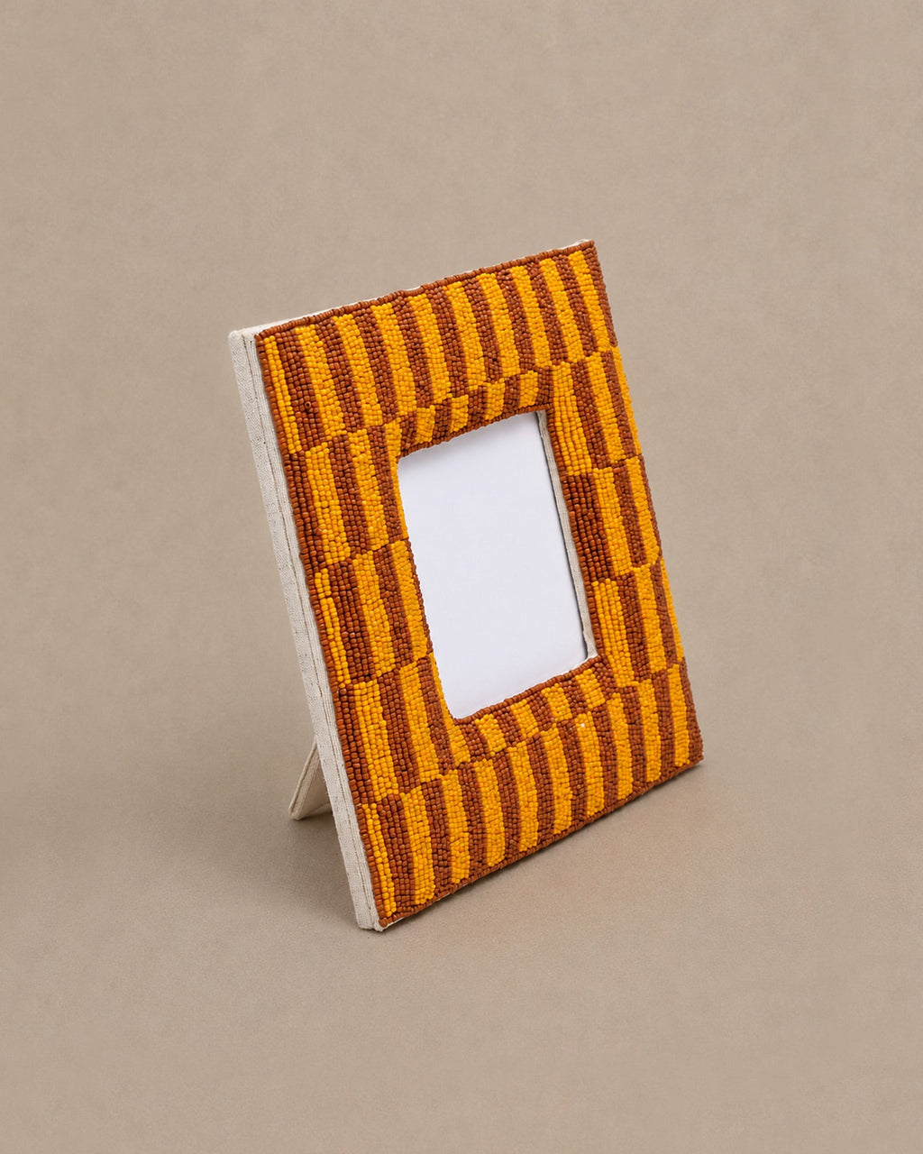 Cadre photo carré en perle à motifs graphiques - 13 x 18 cm - | Maison Baan