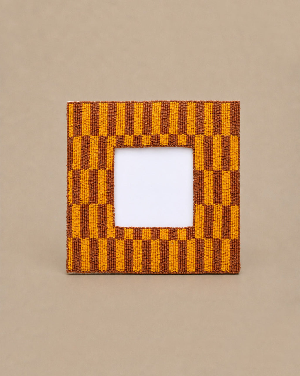 Cadre photo carré en perle à motifs graphiques - 13 x 18 cm - | Maison Baan