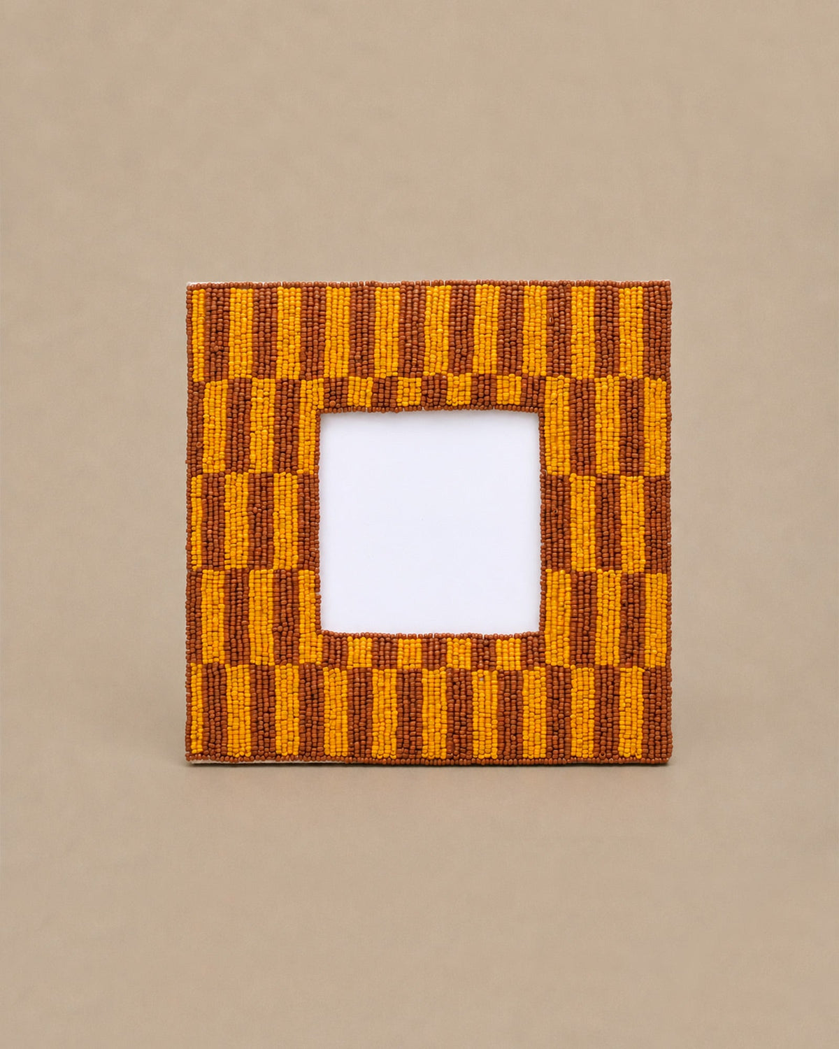 Cadre photo carré en perle à motifs graphiques - 13 x 18 cm - | Maison Baan