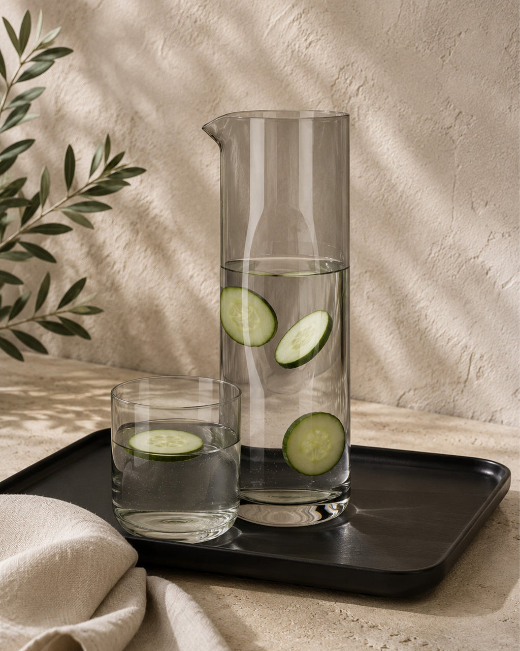 Carafe Design grise en verre - | Maison Baan