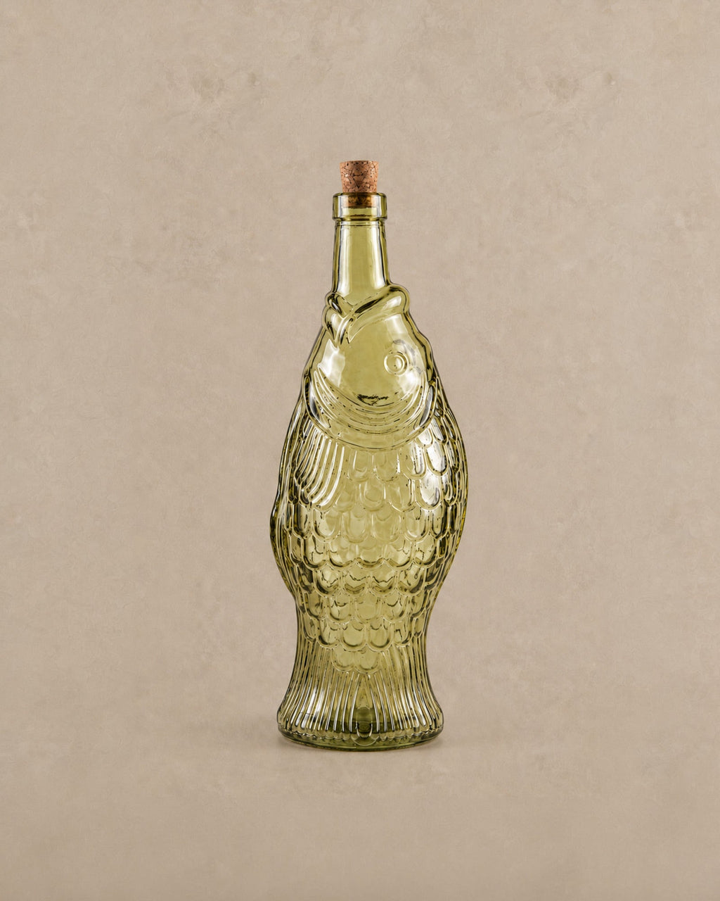 Carafe en verre recyclé forme poisson – Topaze clair - | Maison Baan