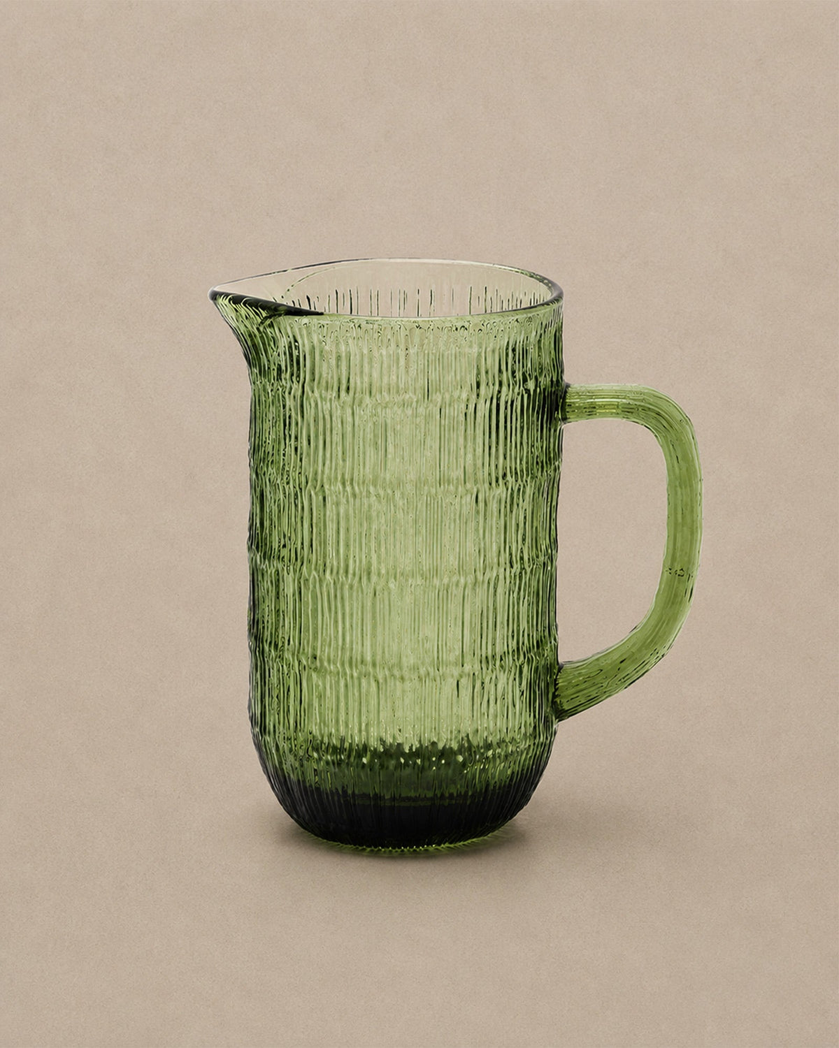 Carafe Verte Verre Recyclé Ondulé - | Maison Baan