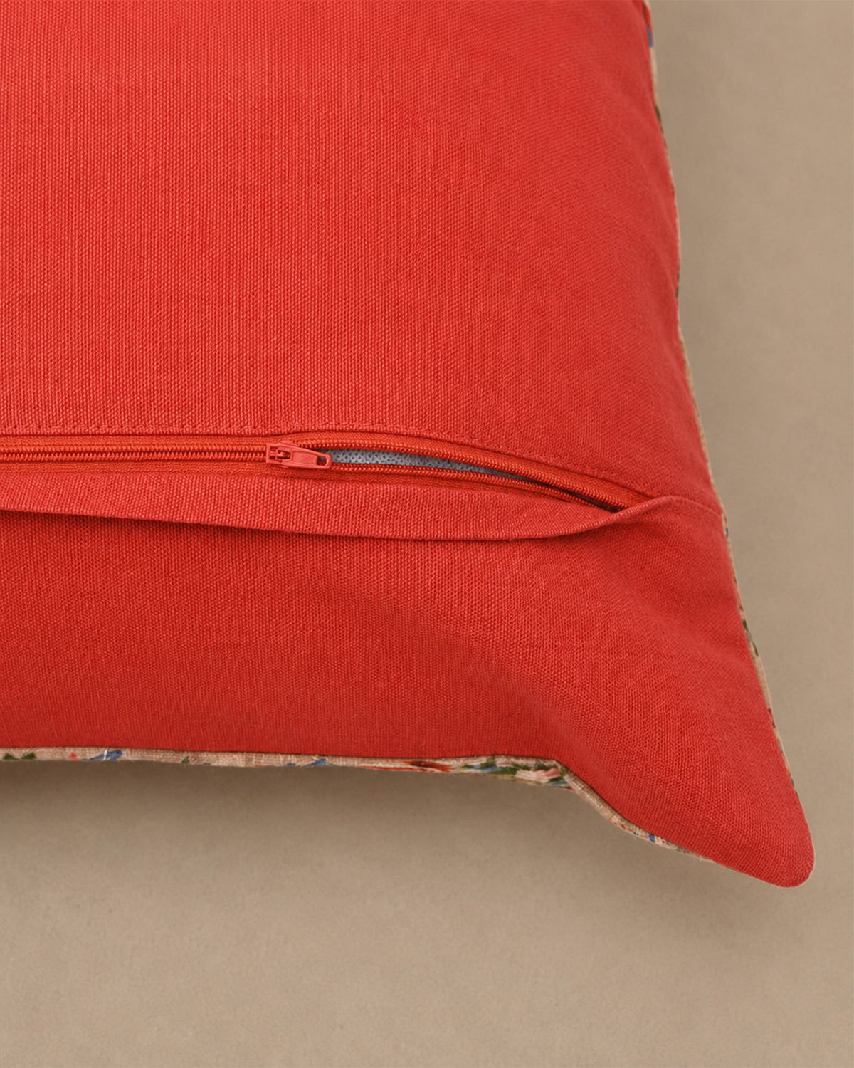 Coussin Rose Oriental Coton Imprimé Rectangle 40x60 cm - | Maison Baan