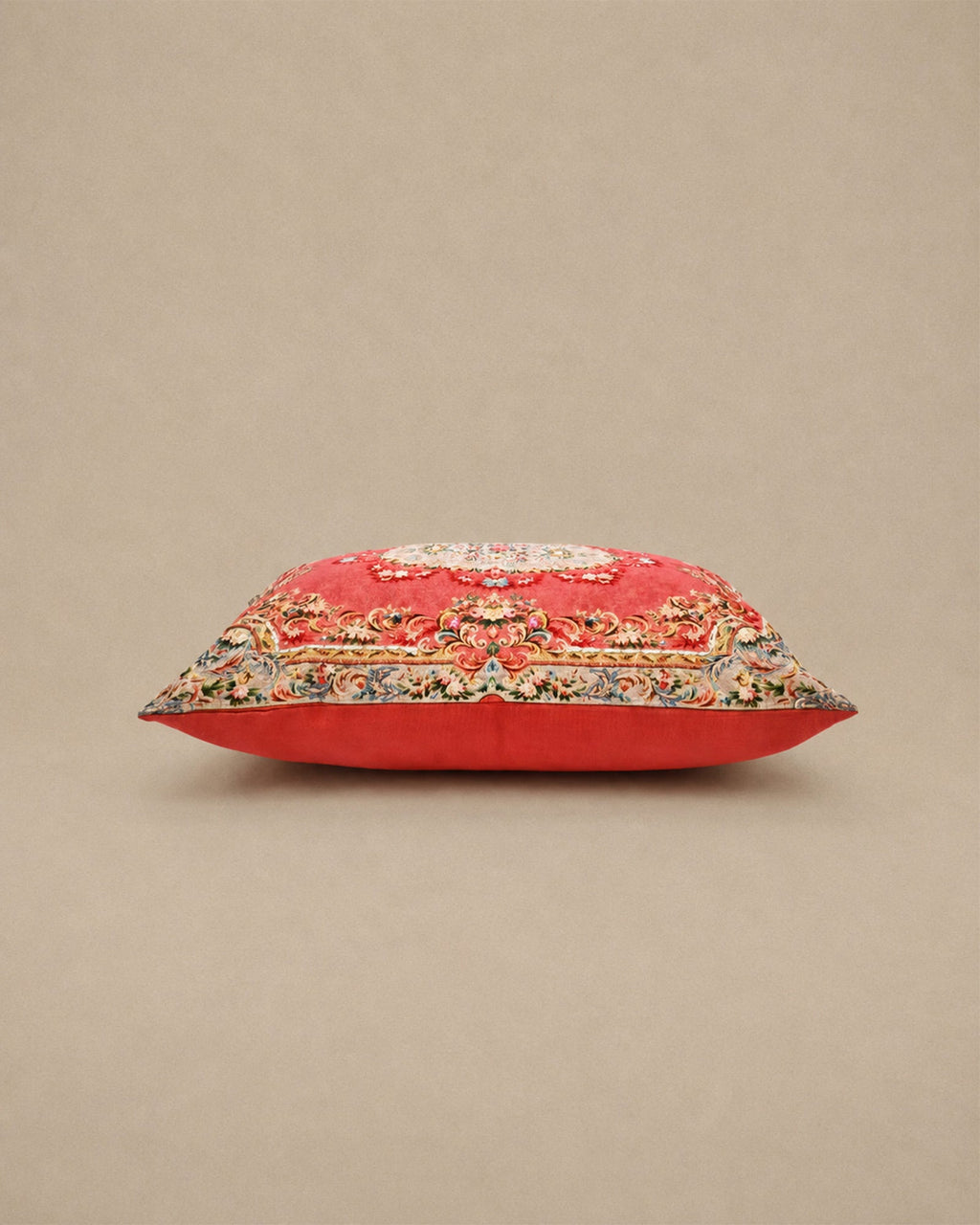 Coussin Rose Oriental Coton Imprimé Rectangle 40x60 cm - | Maison Baan