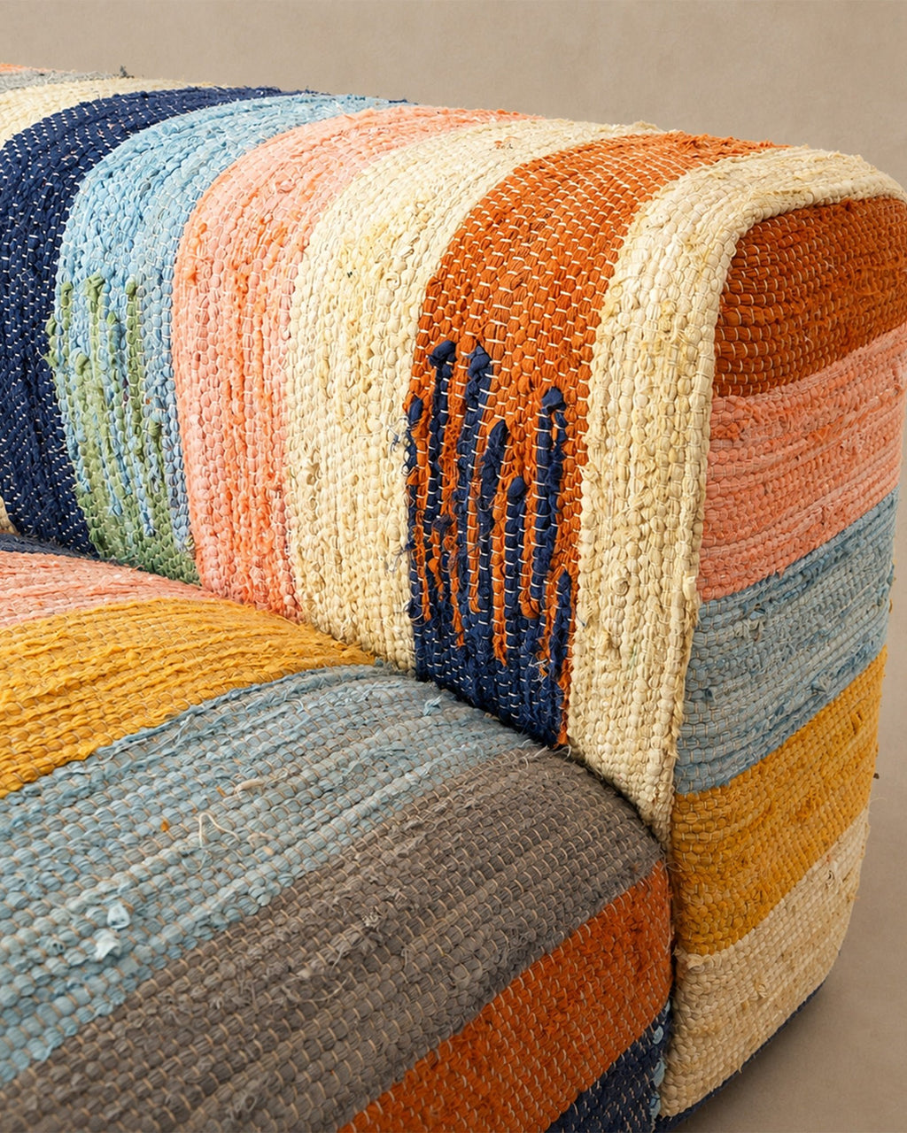 Fauteuil Lounge Multicolore en Coton - | Maison Baan