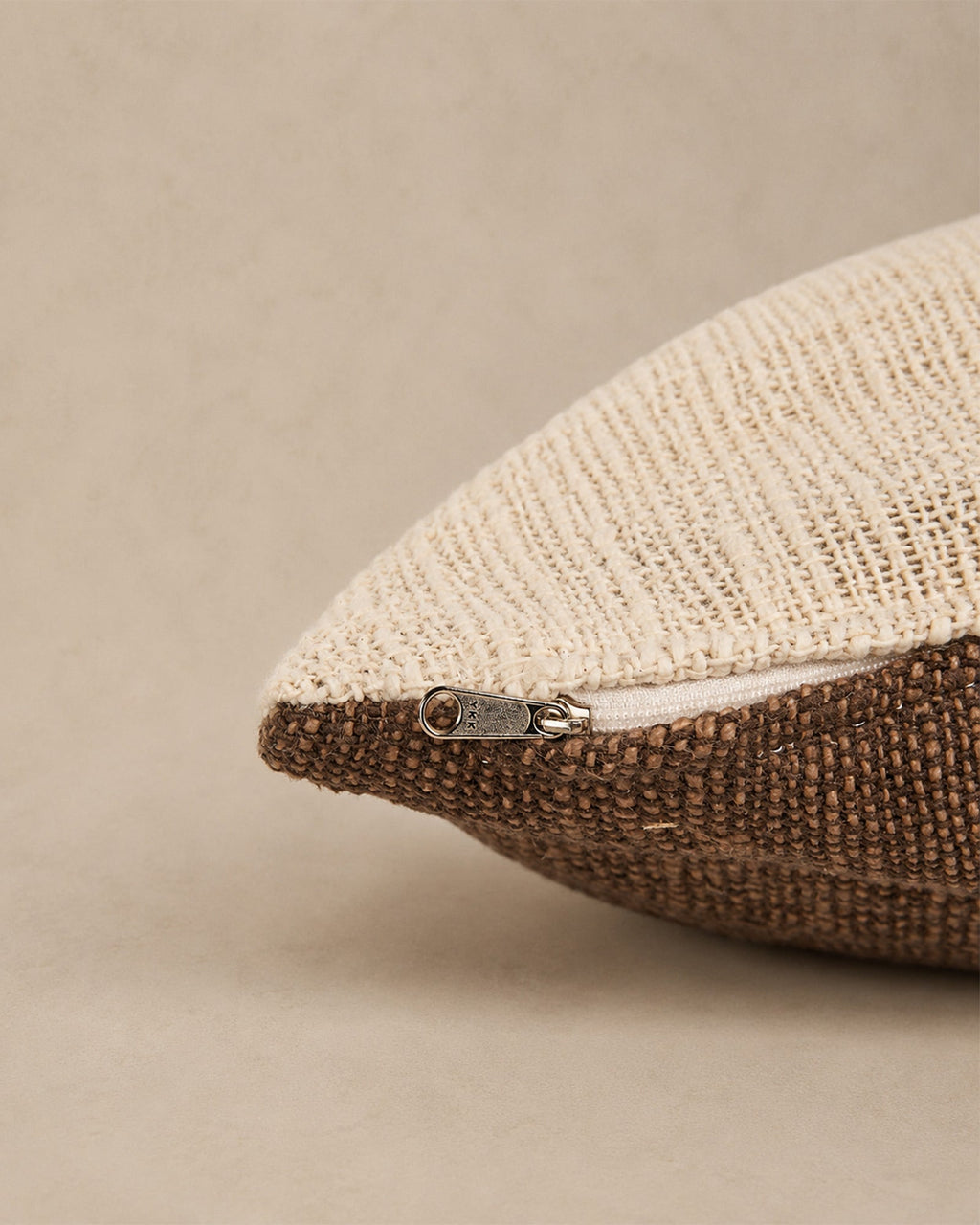 Housse de Coussin Patchwork Marron Naturel - | Maison Baan