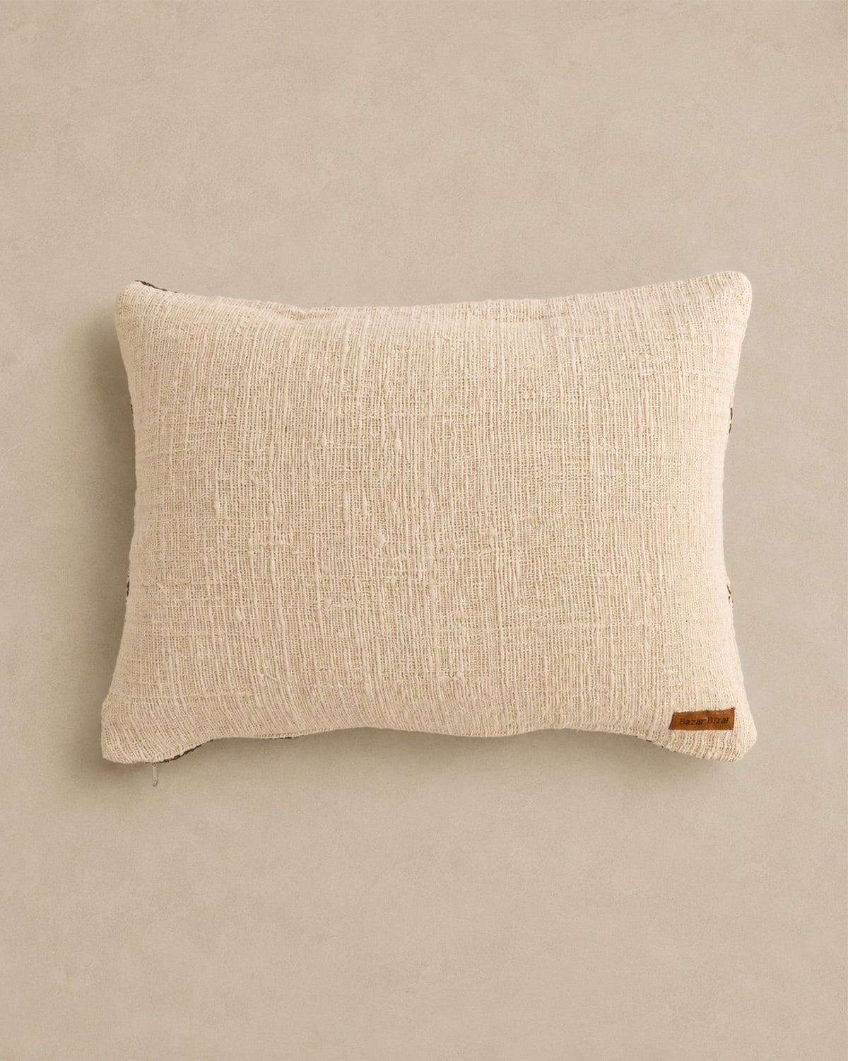 Housse de Coussin Patchwork Marron Naturel - | Maison Baan