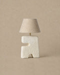 Lampe de table blanche géométrique artisanal unique - | Maison Baan