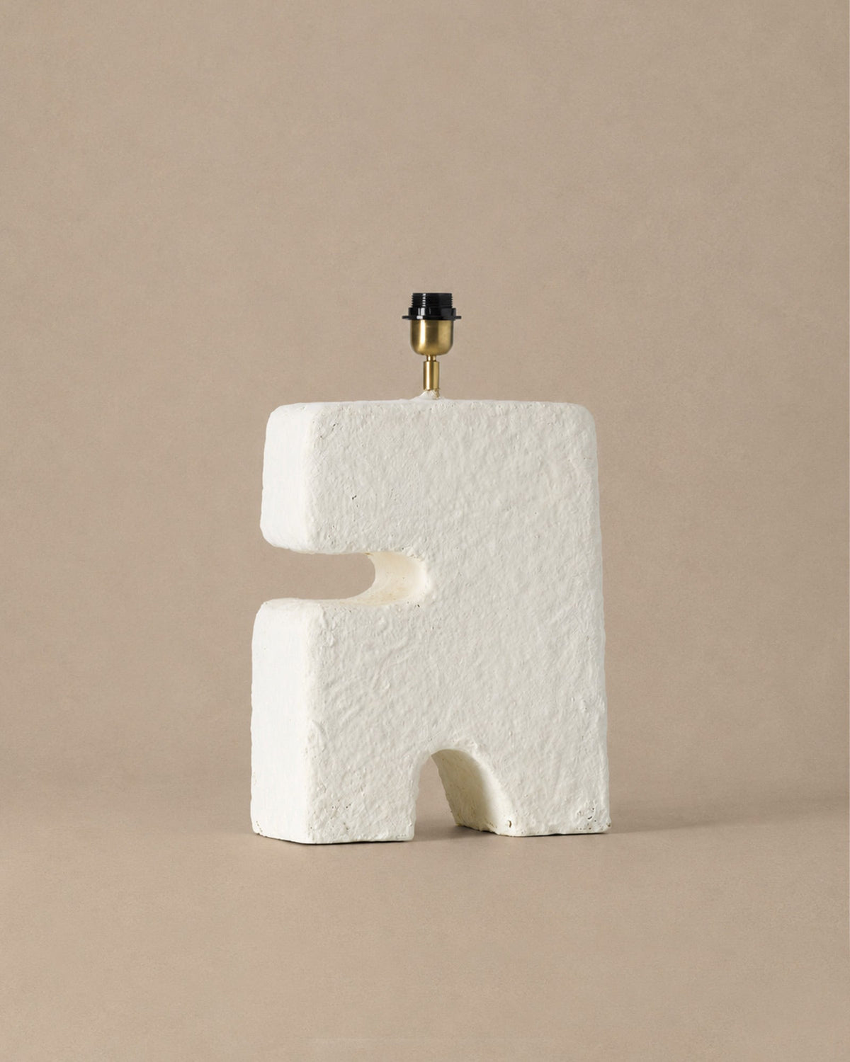 Lampe de table blanche géométrique artisanal unique - | Maison Baan