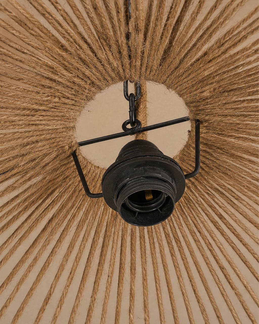 Lustre en Perles de Bois Naturel | Suspension Bohème - | Maison Baan