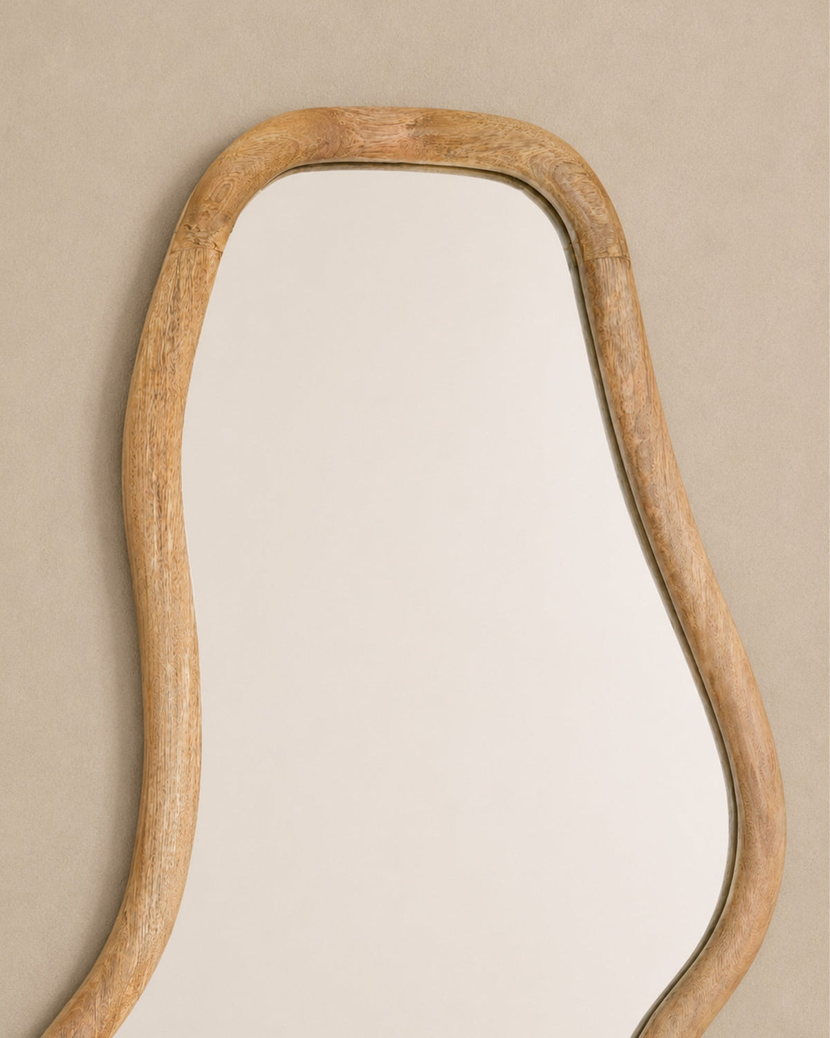 Miroir Asymétrique Naturel en Bois de Manguier 90x170 cm - | Maison Baan