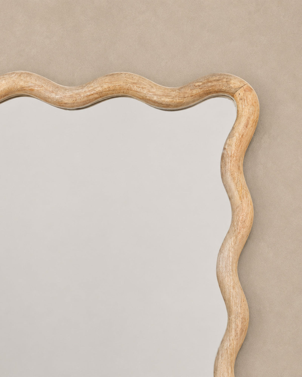 Miroir Mural Naturel Bois de Manguier 90x120 cm - | Maison Baan