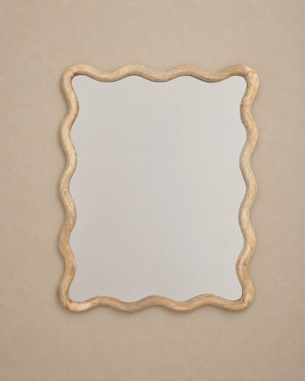 Miroir Mural Naturel Bois de Manguier 90x120 cm - | Maison Baan