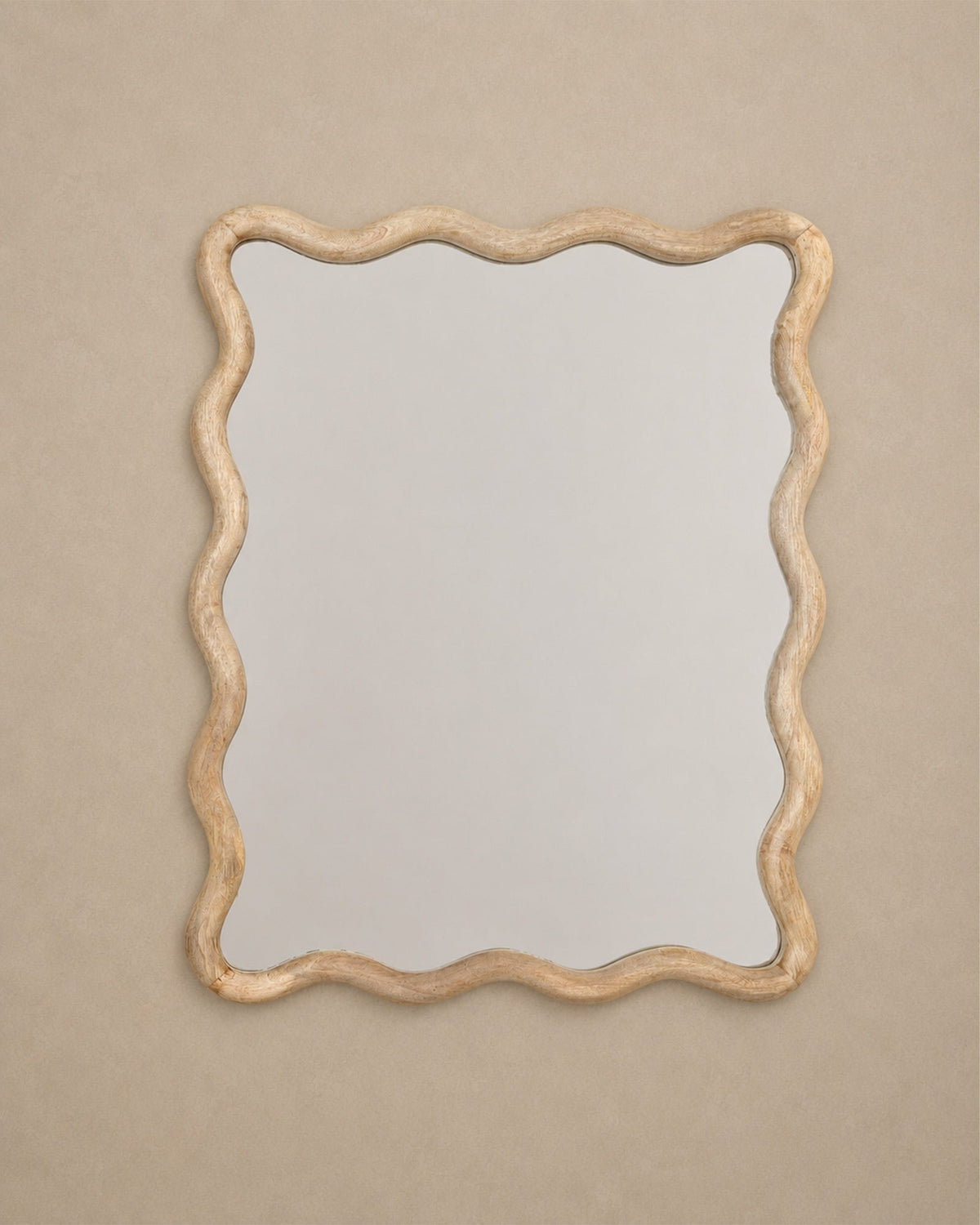 Miroir Mural Naturel Bois de Manguier 90x120 cm - | Maison Baan