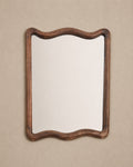 Miroir Mural Ondulé Marron en Bois 75x100 cm - | Maison Baan