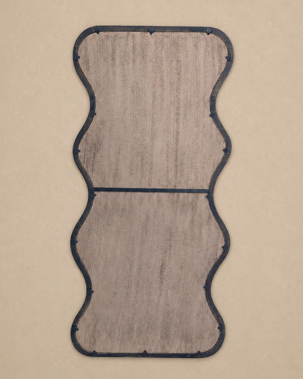 Miroir ondulé brun en bois fait main 90x180 cm - | Maison Baan