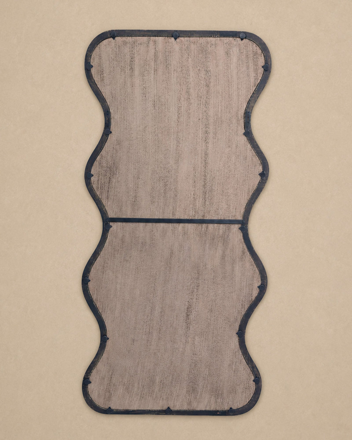 Miroir ondulé brun en bois fait main 90x180 cm - | Maison Baan