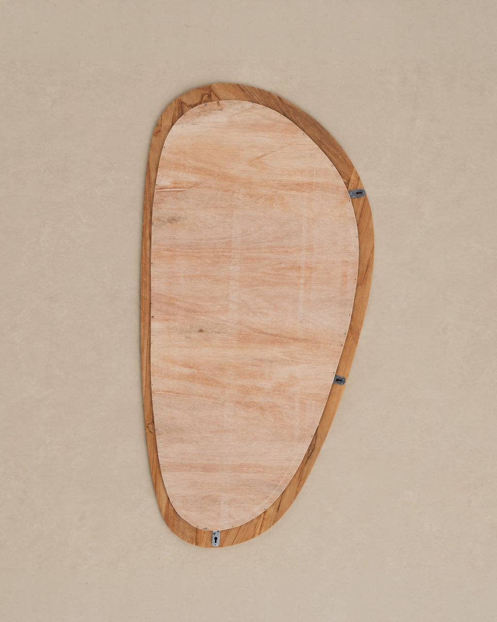 Miroir organique en bois de teck - | Maison Baan