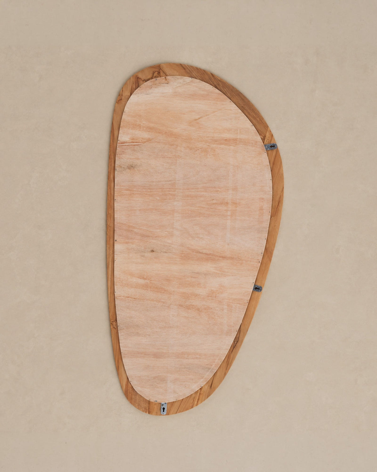 Miroir organique en bois de teck - | Maison Baan