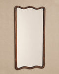 Miroir Pleine Longueur Ondulé Marron en Bois 80x180 cm - | Maison Baan