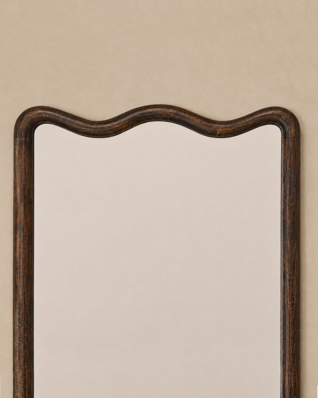 Miroir Pleine Longueur Ondulé Marron en Bois 80x180 cm - | Maison Baan