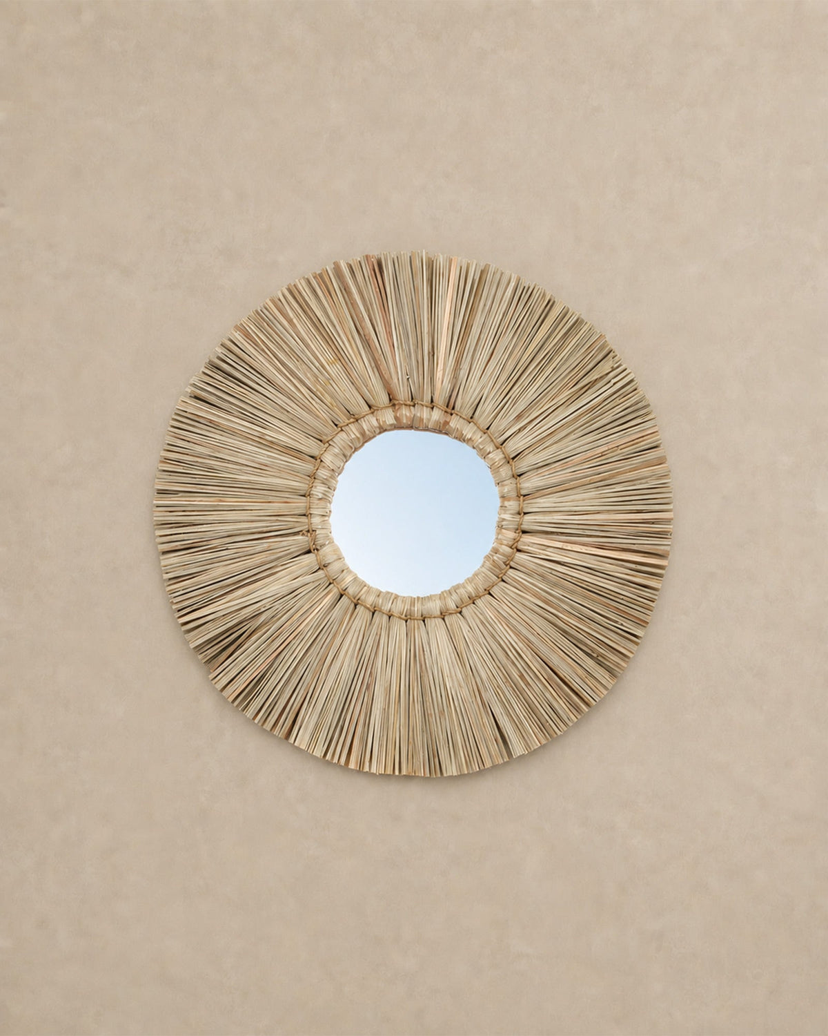 Miroir rond mural naturel - | Maison Baan