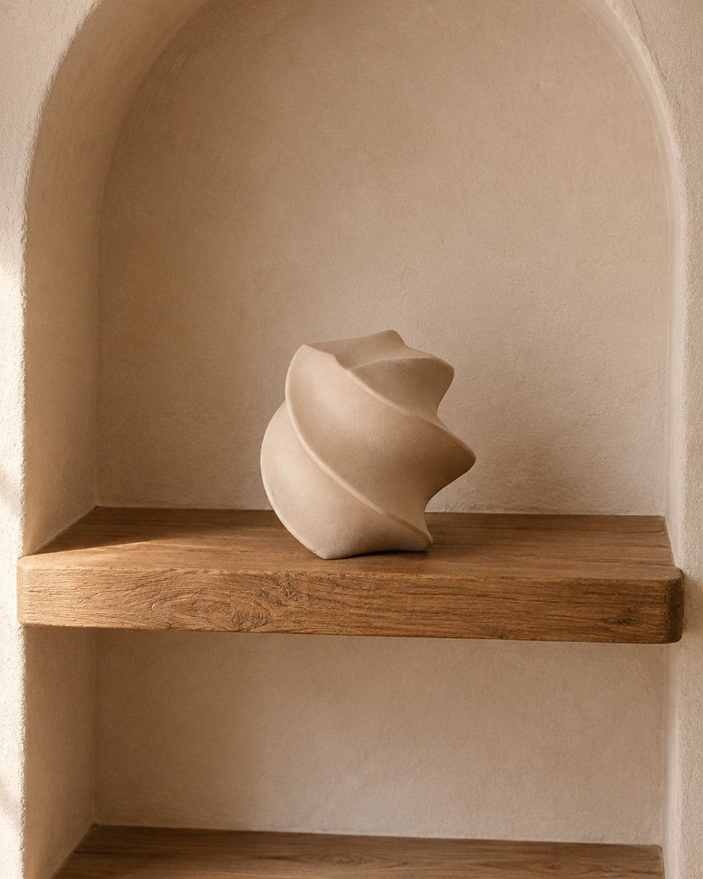 Objet Décoratif Abstrait Aluminium Beige - | Maison Baan