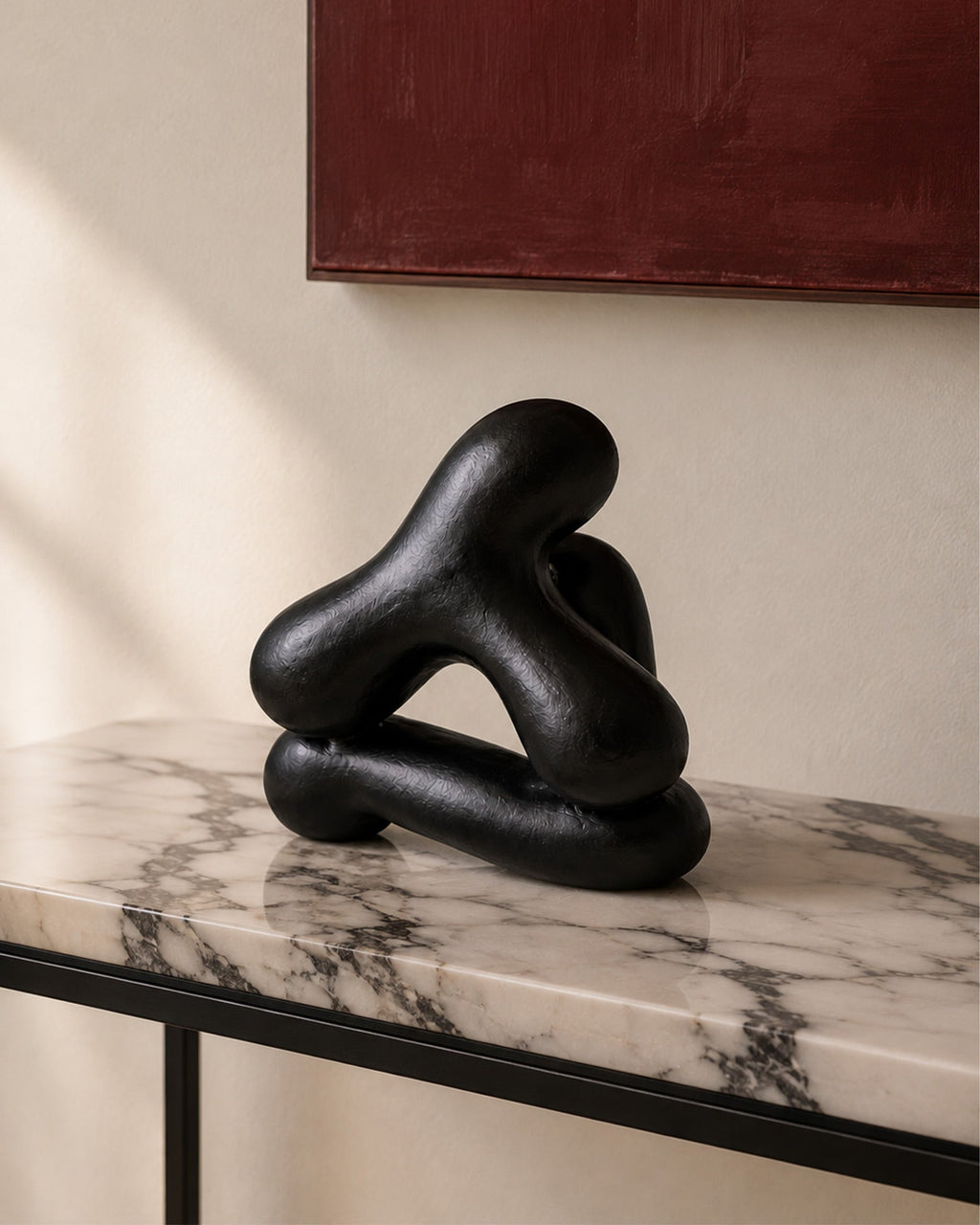 Sculpture Abstraite Aluminium Noir - | Maison Baan