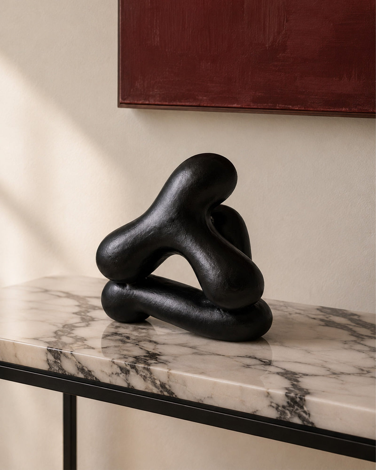 Sculpture Abstraite Aluminium Noir - | Maison Baan