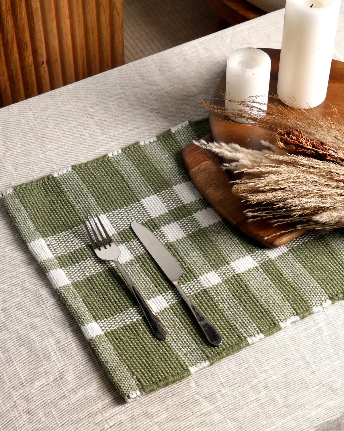 Sets de table à carreaux - | Maison Baan