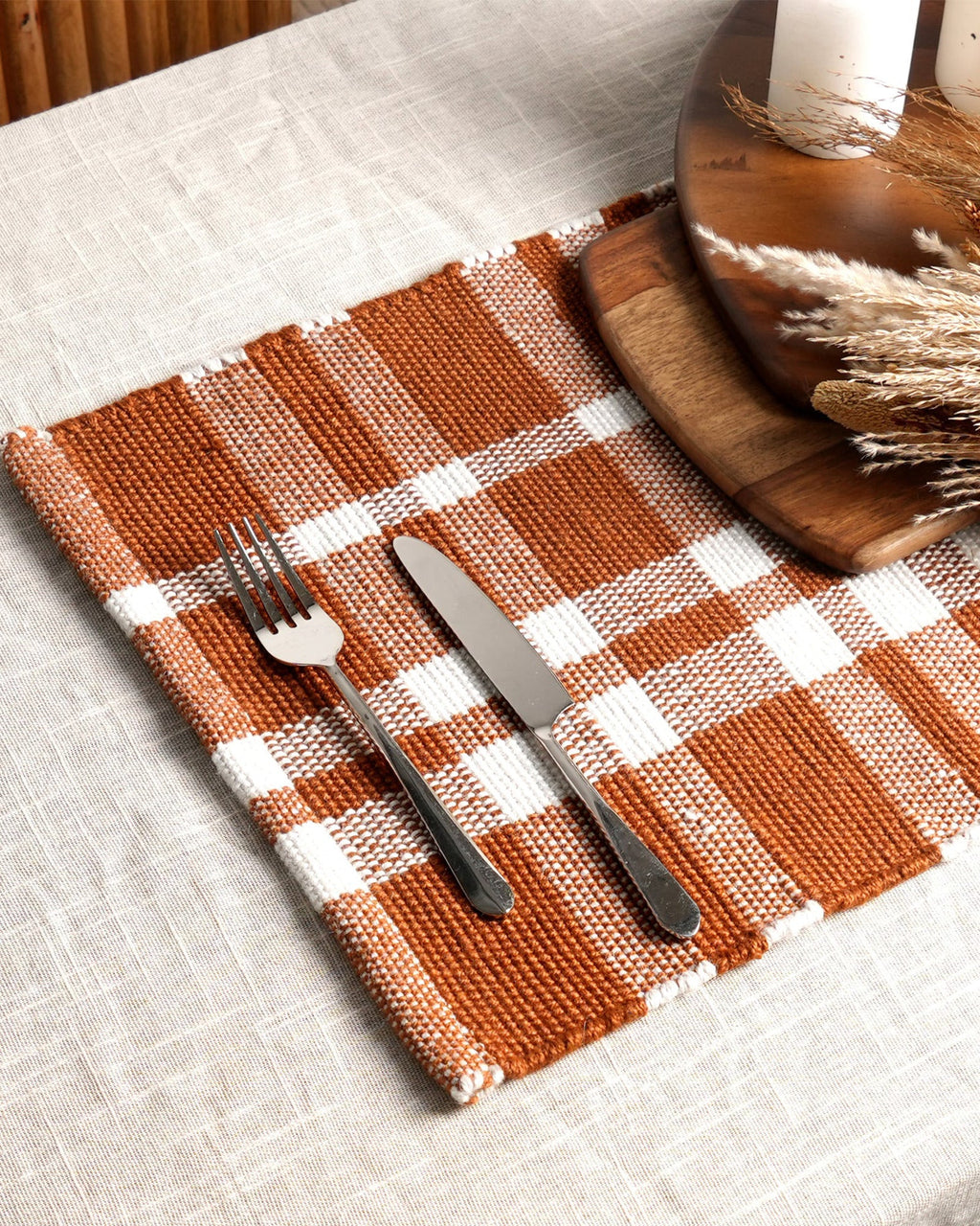 Sets de table à carreaux - | Maison Baan