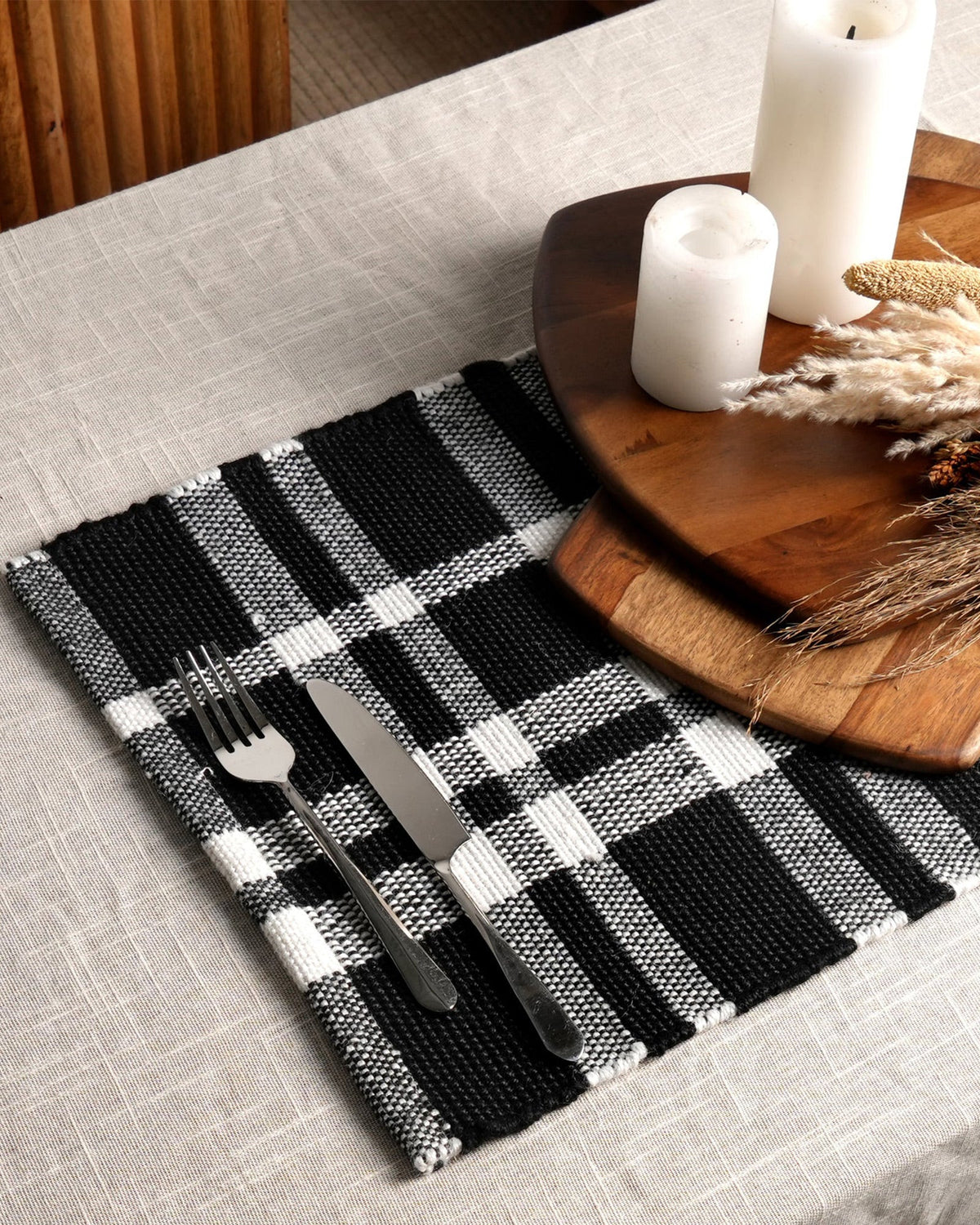 Sets de table à carreaux - | Maison Baan