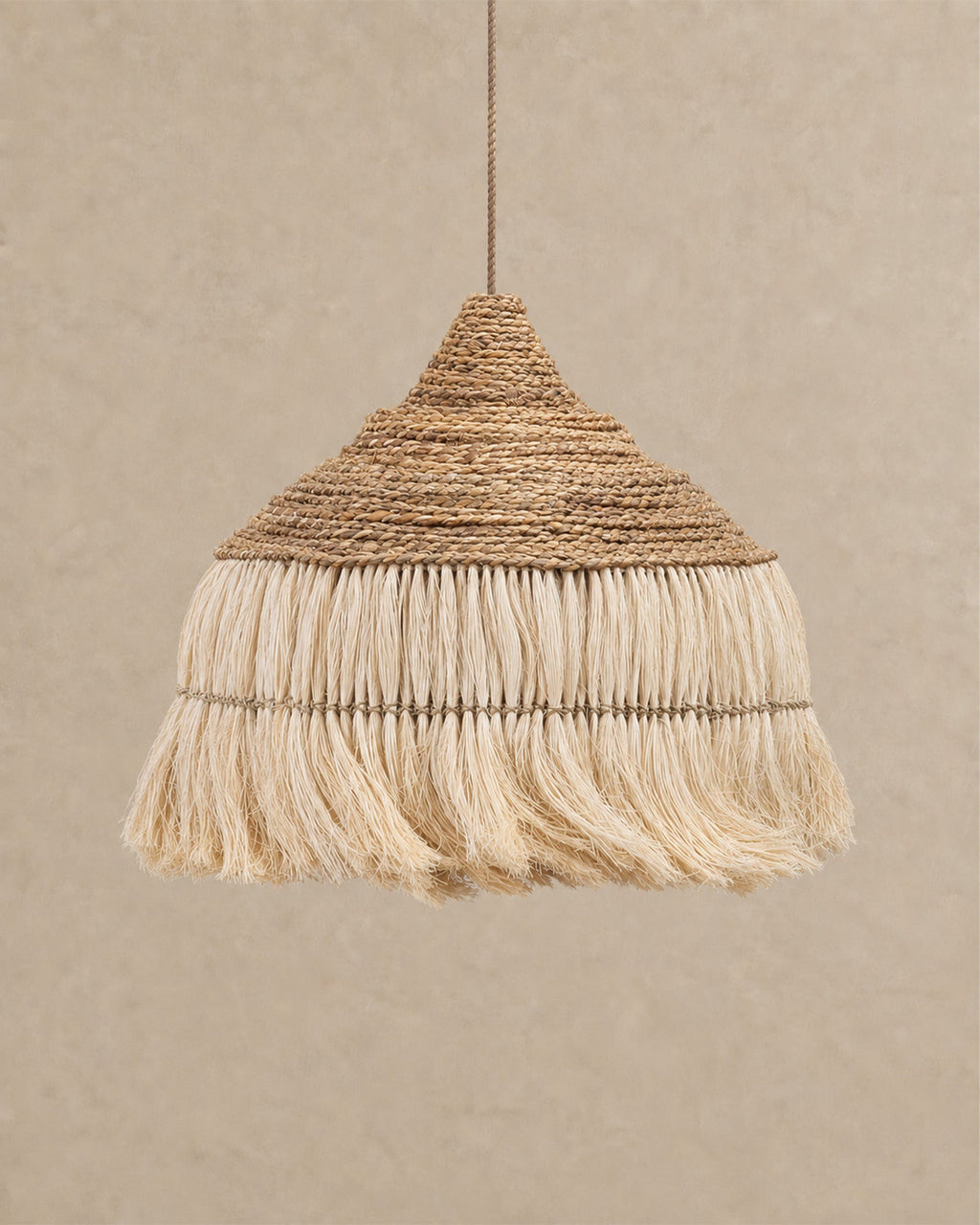 Suspension en abaca naturel - | Maison Baan