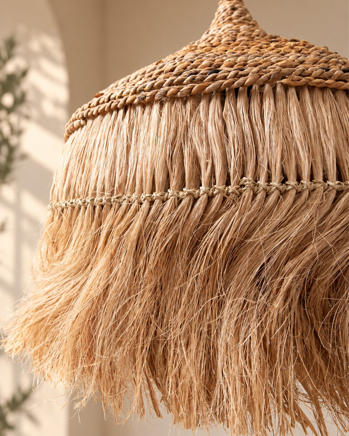 Suspension en abaca naturel - | Maison Baan