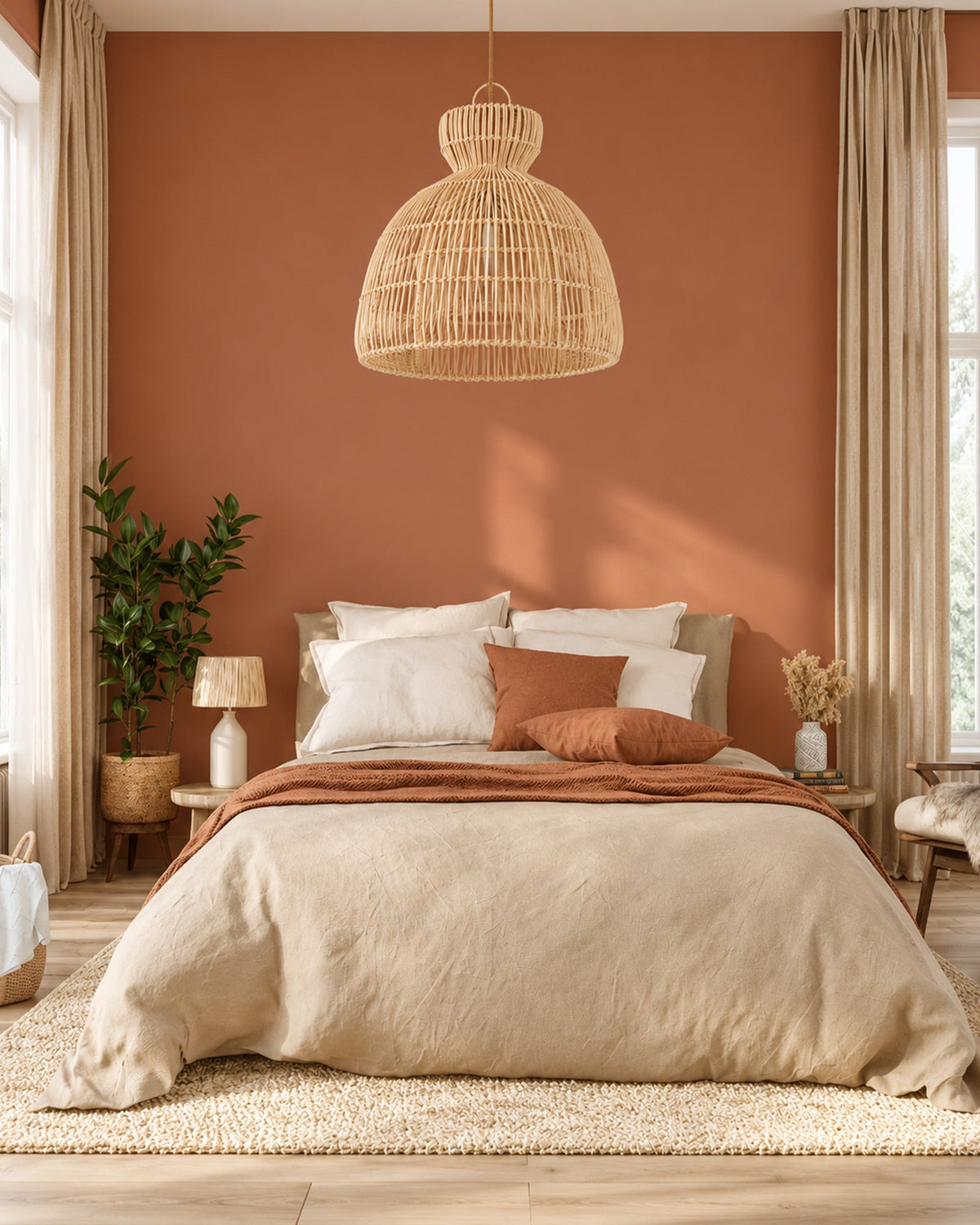 Suspension Matcha en rotin naturel - | Maison Baan