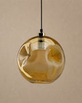 Suspension ronde en verre recyclé Bubbella - | Maison Baan