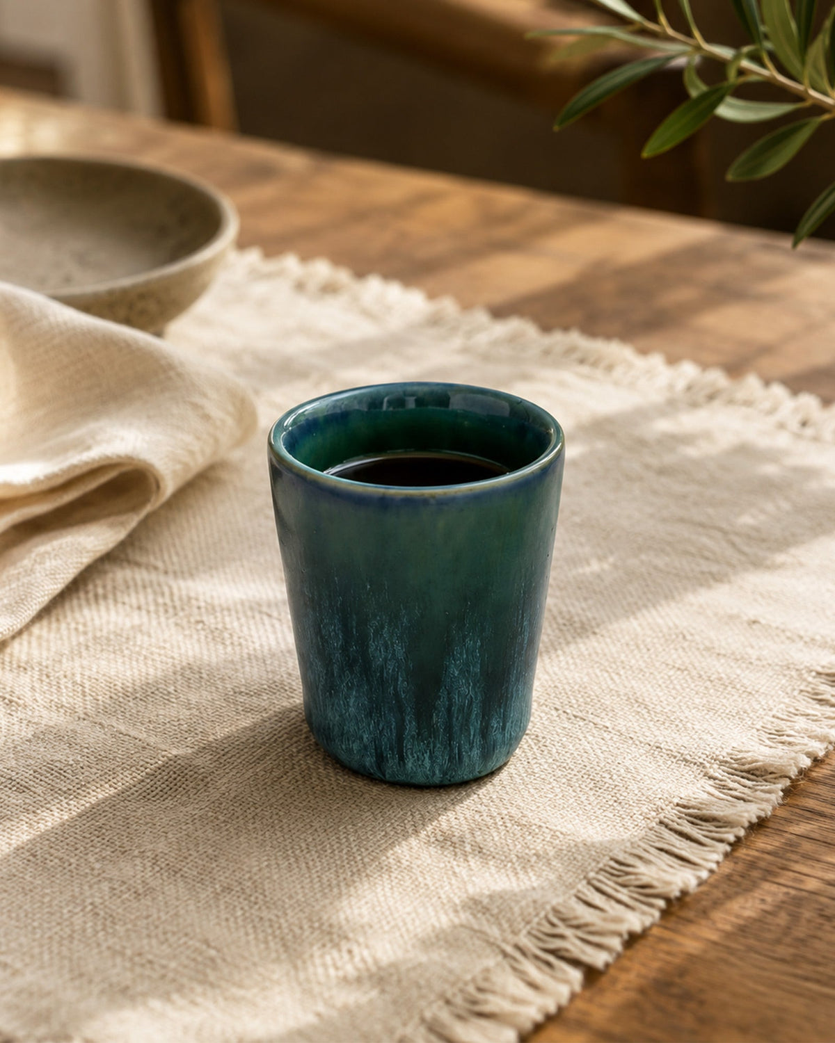 Tasse Expresso Bleu en Céramique - | Maison Baan