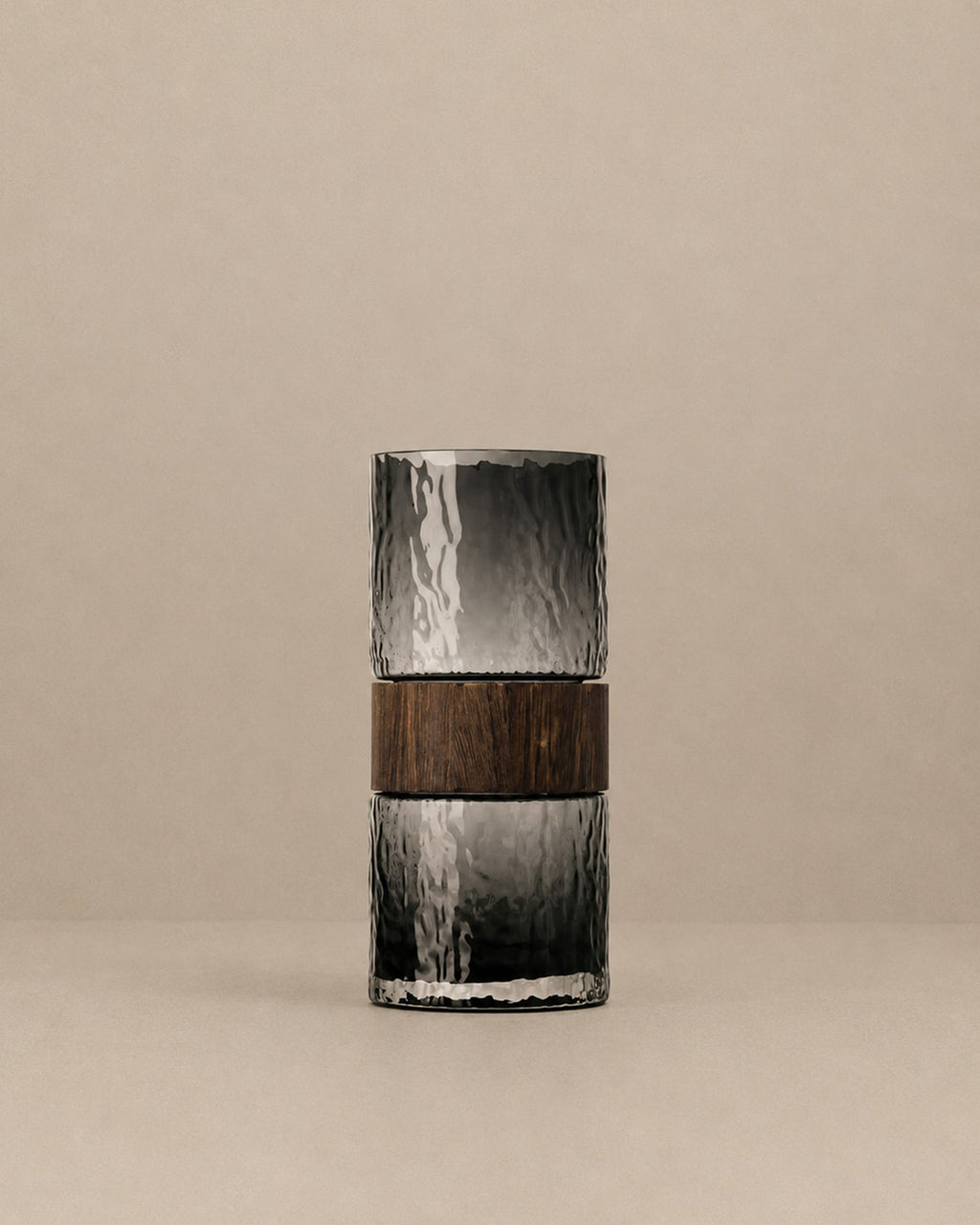 Vase Bois et Verre Recyclé - | Maison Baan
