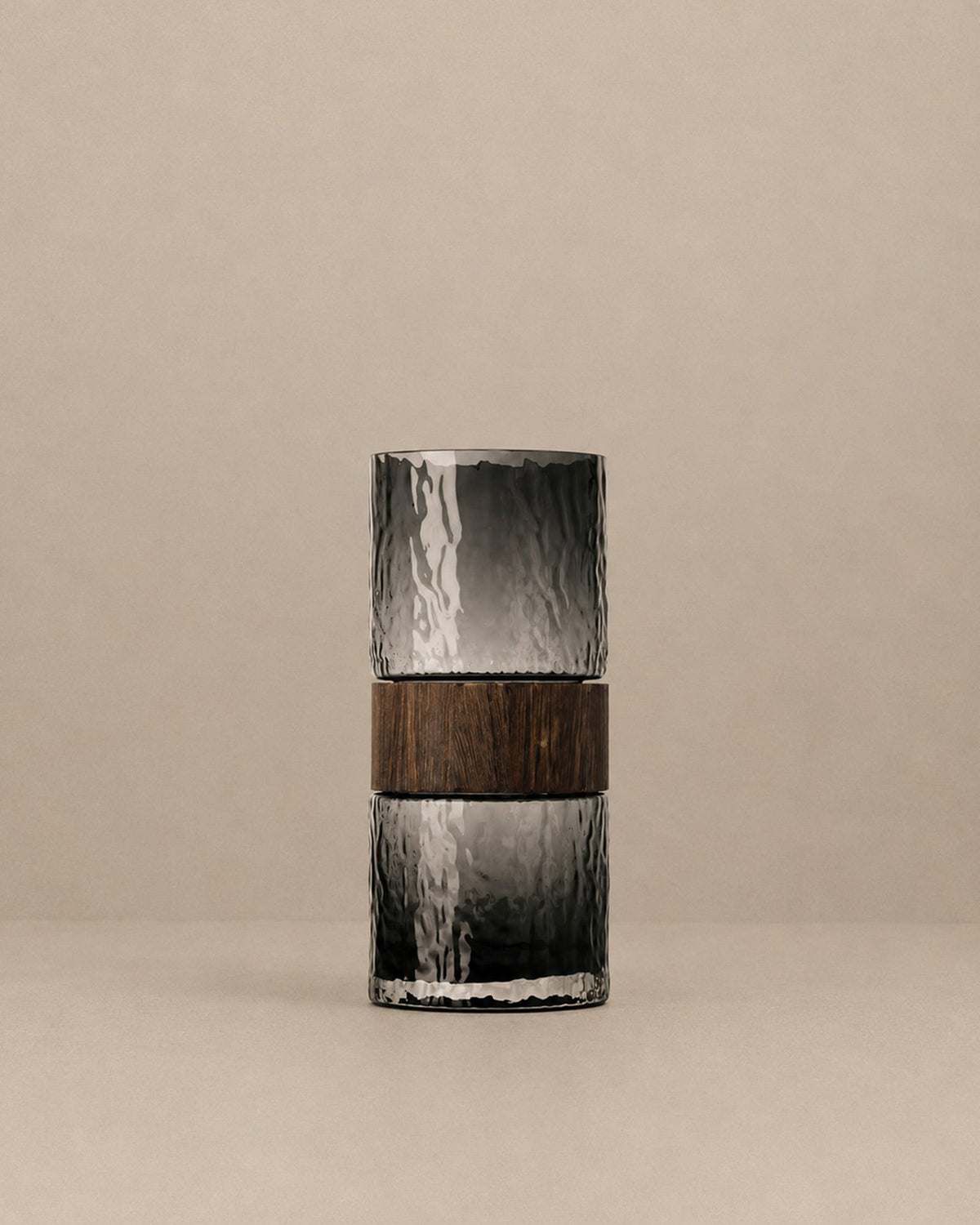 Vase Bois et Verre Recyclé - | Maison Baan