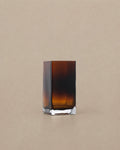 Vase en Verre Ambre Recyclé – Forme Rectangulaire | Cuboid Vase L - | Maison Baan