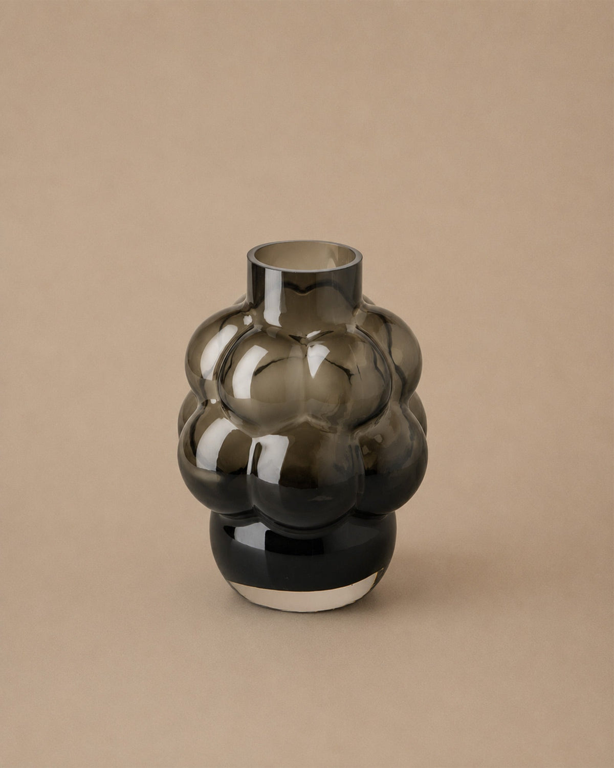 Vase Grape Gris Foncé en Verre Recyclé - | Maison Baan
