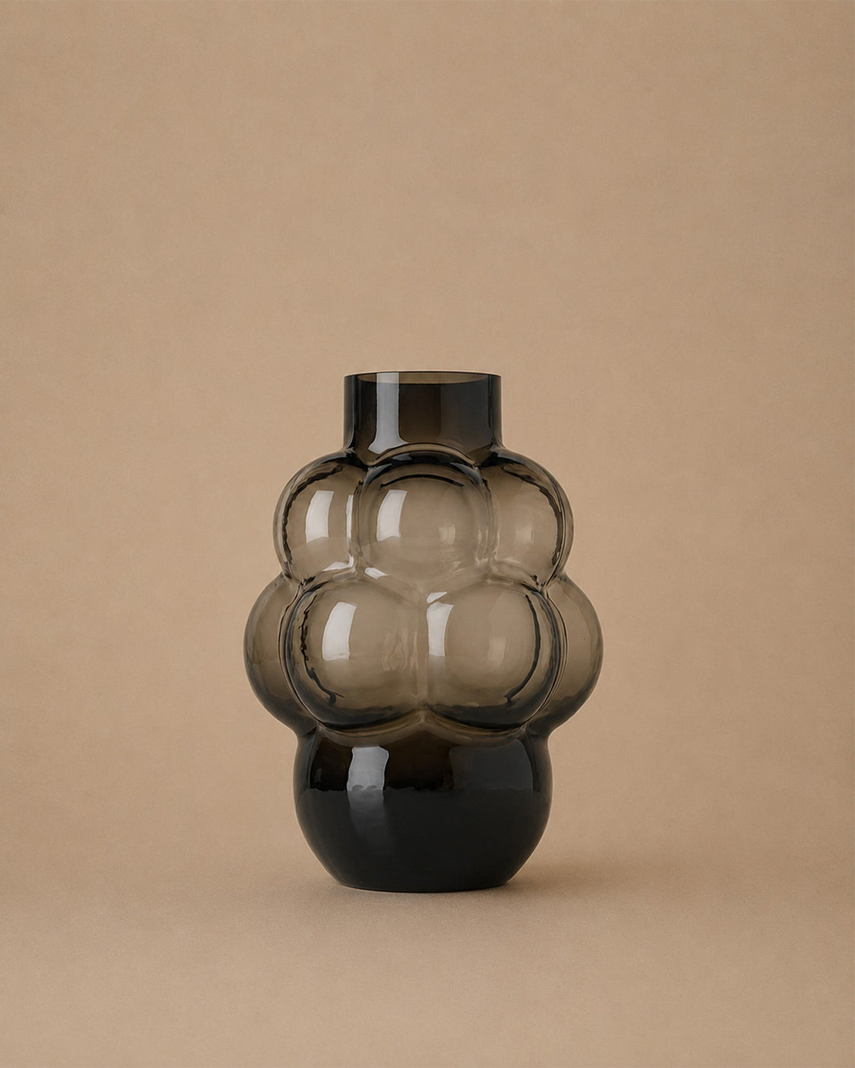 Vase Grape Gris Foncé en Verre Recyclé - | Maison Baan