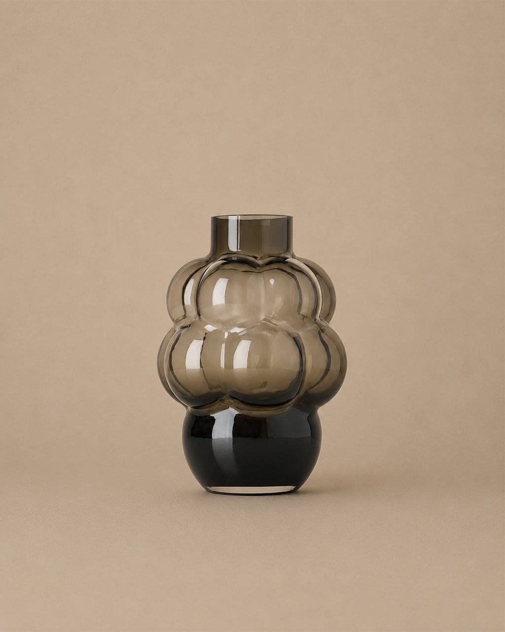 Vase Grape Gris Foncé en Verre Recyclé - | Maison Baan